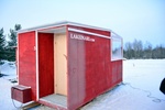 Mobil Cabins auf dem Lake Inari