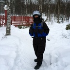 Pause bei der Waldkirche Inari