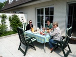 having a break in the garden