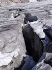 Dangerous places on the glacier at 3000m