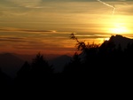 The sun set at the Dachstein