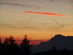 The sun set at the Dachstein