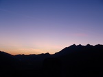 Sunset over the alps