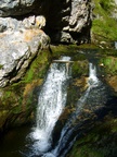 The water cascades fromthe water hole spring