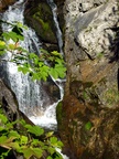 The water cascades fromthe water hole spring