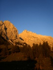 The sun set at the Dachstein