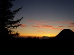 The sun set at the Dachstein